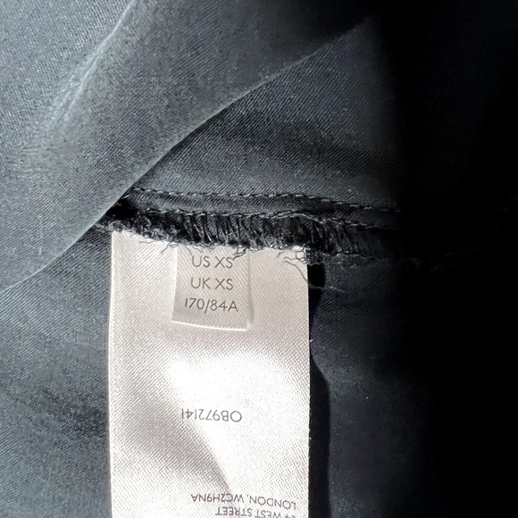 Maeve Anthropologie Ally Cupro XS Tunic Blouse Shirt Black Whimsigoth Minimalist - Picture 9 of 11